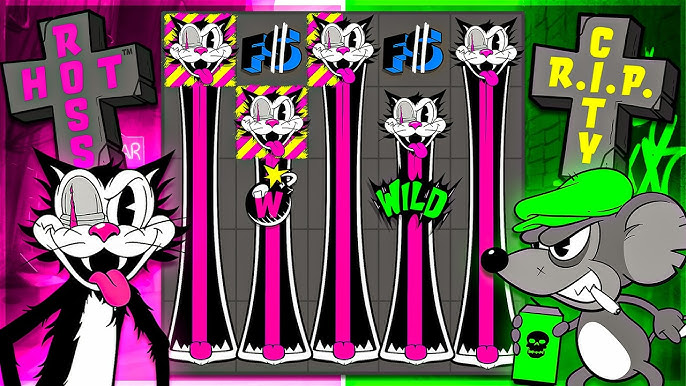 Rip City Expanded Wild Cat symbool dat een volledige reel bedekt